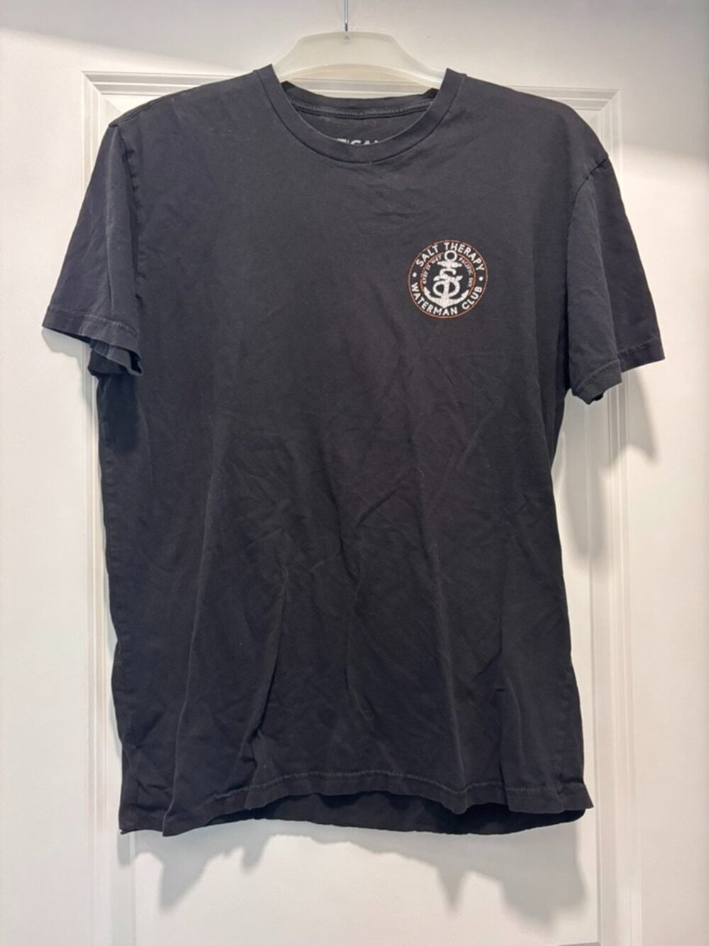 Mens Black Salt Therapy Watermans Club T Shirt